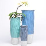 Minimalist Decorative Cylinder Shape Plants Flower Vase Irregularity Ceramic Porcelain Vases