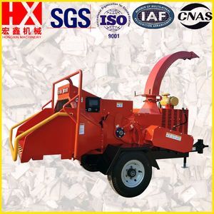 Crushing Size 10-50cm Fully Automatic Diesel Forestry Whole Tree Chipper Branch Trunk Wood Chipper Machine