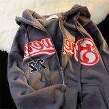 New Plus Size Letter Embroidery Sweatshirts Women Hoodies Women Y2K Casual Clothes Teens Vintage Retro Winter Women Hoodie