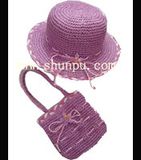 Paper Straw Lady Hats And Handbags (TP-H017 / B017)
