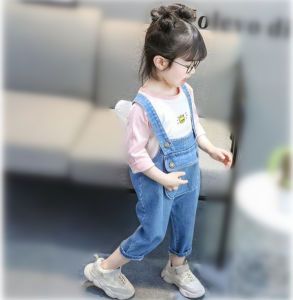 Fashion Toddler Denim Bib Pants, Children′s Clothing, Kid′s Wear
