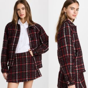 Collared Neck OEM Supplier High Quality Elegant Wholesale Fashion Manufacturer Private Label Flap Front Pockets Long Sleeves Women Jacket with Button Cuffs