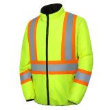 Mens Security Padded Outdoor Waterproof Winter Reflective Hi Vis Reversible Safety Jacket
