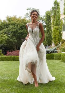 New Customized Deep V Trailing Sexy Bohemian Wedding Dresses Lace Beach Bridal Gowns Robe De Marie Wholesale Bridal Evening Dress