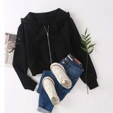 Custom Embroidered Crop Top Hoodie Woman Sweatshirt Crop Hoodies for Women