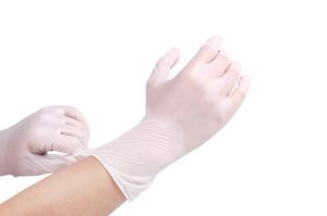 FDA Grade White Medical Exam Vinyl Gloves Powder Free