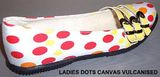 Ladies Dots Canvas Vulcanised
