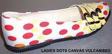 Ladies Dots Canvas Vulcanised