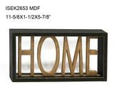 Wood Frame Vintage Wall Sign, Cutout Home Decoration, Interior Decor