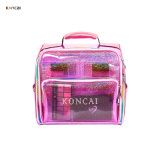 Fashion Pink Velvet Cosmetic Bag Organizer Women Large Makeup Bag Portable PU Makeup Bag Organizer Beauty Case