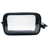Custom Logo Waterproof Wash Bag Makeup Bag Transparent Transparent PU Cosmetic Makeup Bag with Zipper