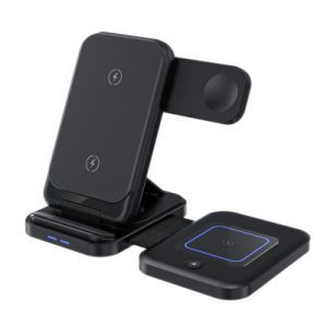 Drop Shipping Trending Products New Arrival Qi 15W Quick Wireless Charger for iPhone Airpods Apple Watch