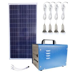 20W Portable Solar PV Panel Energy Home LED Lighting Kits Portable UPS DC Power Suppy System