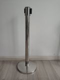 Stainless Post Queue Pole Retractable Belt Barrier Crowd Control