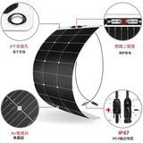Flexible Solar Energy Panel Solar Cells 200W Photovoltaic Module for Vehicle.