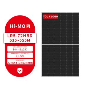 Longi Solar Panel Lr5-72hbd 535-555m Hi-Mo5 Monocrystalline Home Commercial Solar Power Panel Price