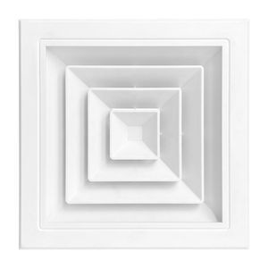 ABS Diffuser: Central Air Conditioner, Four-Sided Air Outlet, Louver Ventilation, Square Diffusion Tuyere
