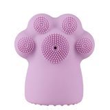 Soft Silicone Facial Scrubber Paw Shape Face Wash Silicone Brush Scrubber with Beauty Sponge to Brush Clean Deep and Massage Face Skin