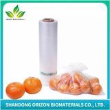 Plastic Food Storage Biodegradable Compostable Fruit Vegetables Bread Flat Bag on Roll