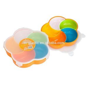 Divided Plastic Snack Box, Food Container for Picnic or Candy or Fruit Storage Candy Box
