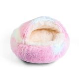 Dog Cat Bed House for Sleep Half Enclosed Pet Nest Warm Plush Kennel Pad Mats Cushion Cover for Dogs Cats Pet Supplies