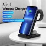 15W Fast Charge 3-in-1 Foldable Wireless Charger of  Mobile Phones/Watches/Earphones