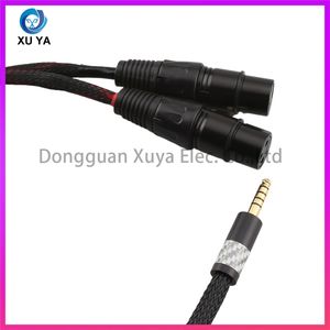 Gold 3pin XLR Balance Connector Plug Mic Male Female Audio Mono Nylon Braid Jacket Microphone Audio Cable Speaker Cable