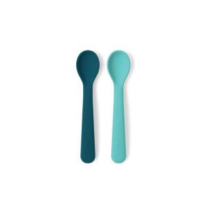 Custom Logo Food Grade Silicone Baby Feeding Spoon Microwave Toddler Kids Training Spoons for Infants