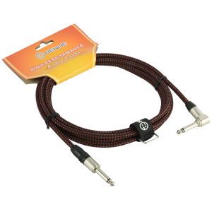 Guitar Cable Nylon 10FT 1/4 Inch 6.35mm Gold Straight Ts to Ts Electric Guitar and Bass Audio Cord Professional Instrument Wire OFC CCA 22/24 AWG Guage Colors