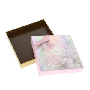 Wholesale Magnetic Lid Luxury Pink Hamper Present Packing Colorful Glossy Paper Gift Box with Ribbon for Mother′s Day