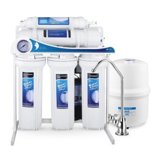 Hidrotek 5-Stage Undersink Reverse Osmosis Pressure Water Purifier with Shelf and Gauge
