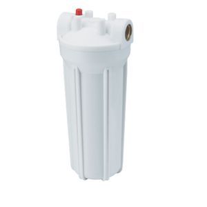 Hidrotek Popular 10" Slim White Filter Housing with Air Relief