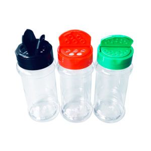 Kitchen 100ml Pet Seasoning Container Plastic Shaker Flip Top Cap Bottles for Spices Packing