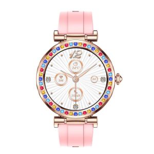 OEM Wholesale Round Diamond Lady Women Girls Gold Wrist Watch Smart Watch Smartwatch