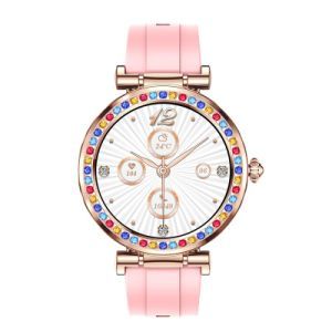OEM Wholesale Round Diamond Lady Women Girls Gold Wrist Watch Smart Watch Smartwatch