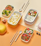 Factory Supply Small Appliances Rice Cook Food Heat Preservation 2 in 1 Portable Electric Lunchbox