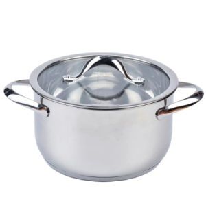 Stainless Steel Cooking Pot Casserole Cookware Set with Glass Lid