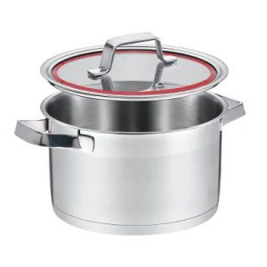304 Stainless Steel Casserole Cookware Set with Draining Hole Factory OEM Wholesale Induction Base Cooking Pots