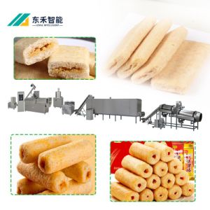 Automatic Corn Filling Snack Making Machine Snack Wheat Flour Food Extruder Production Line