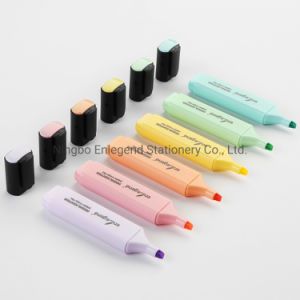 HL6002P Flat Shape Pastel Color Highlighter Marker pen