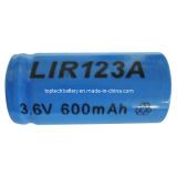 Rechargeable Lir123A Li-ion Battery 3.6V 600mAh