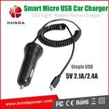 Input 24V Micro USB Cable 4.8A 24W Dual USB Car Charger for Mobile Phone