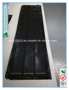 2 Layer Long Flexible PCB with Polyimide 0.2mm Immersion Gold Black Soldermask 1500mm for LED Product