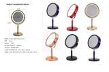 8 Inch Double-Sided 1X/5X Makeup Mirror Makeup Dressing Table Double Sides Round LED Vanity Makeup Mirror Lights Kit with Lights