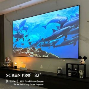 82 Inch Fresnel Alr Frame Projection Screen 4K Long Throw Projector Screen