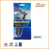 JiangSu LiYu Razor Co., Ltd. Platinum Coated Stainless Steel Twin Blade Disposable Shaving Razor (LB-5039)