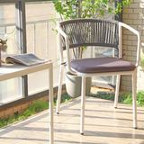 Outdoor Patio Balcony Garden Furniture Armchair Leisure Rope Woven Rattan Wicker Hotel Restaurant Coffee Dining Chair