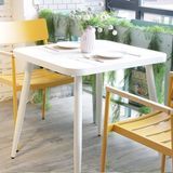 Hot Sale Restaurant Cafe Bar Black Anti-Abrasive Square Commercial Furniture Table