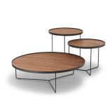 Modern Metal Home Furniture MDF Veneer Top Coffee Table Teapoy