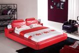 Modern Italian Unique Design Leather Bed